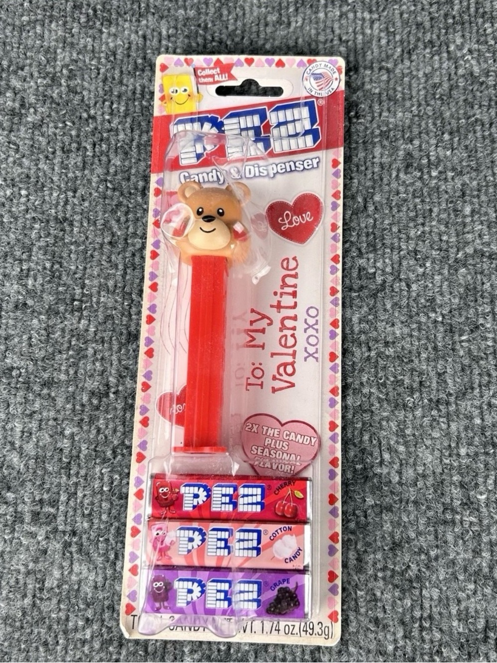 PEZ Valentines Day Love Bear Collectible Gift Candy Fun To My Valentine Xoxo